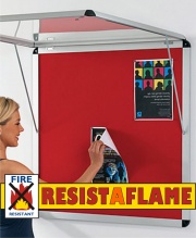 Resist-A-Flame Shield Tamperproof Corridor Noticeboards